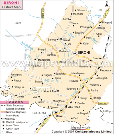 aravalli range in rajasthan map