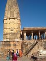 Shiva temple and Nandi at Harsh.JPG