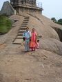 Laxman Burdak & Gomati Burdak at Ollakaneshvara Temple, Mahabalipuram