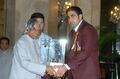 Receiving Arjun Award from the President of India - Shri A. P. J. Abdul Kalam