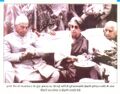 Charan Singh with Indira Gandhi and Gayatri Devi on birthday celebration of Jayant Chaudhary 7.1.1979