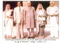 Charan Singh in marriage of Govind Sing's daughter at Kashipur 18.1.1977 along with Smt Suman, Dr Ajay Chaudhary, Sau. Madhu and Govind Singh