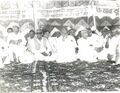 श्री दौलतराम सारण, श्री कुंभाराम आर्य, राजनारायन और महारावल लक्ष्मणसिंह डूंगरपुर, किसान यूनियन अधिवेशन 1980 में