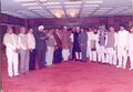 श्री दौलतराम सारण के साथ उपराष्ट्रपति शंकरदयाल शर्मा, पेट्रोलियम मंत्री सत्यप्रकाश मालवीय मेयर कान्फेरेंस में, 1990-91