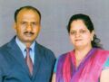 L K Chahar with wife Priti