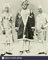 Maharaja Rajinder of Patiala (Left) (Dynasty: Sidhu), Maharaj Rana Nihal Singh of Dholpur (Right) (Dynasty: Bamrolia), Maharaja Jagatjit Singh of Kapurthala (Dynasty: Sidhu)