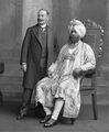 H.H Maharaja Sri Sir Ranbir Singh of Jind with Colonel Bernard Ramsden James.