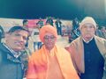 Middle (Sumedhanand Saraswati, MP Sikar) & Right (Rajaram Meel, President- Rajasthan Jat Mahasabha)