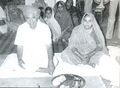Nathu Ram Mirdha with Smt Kesardevi Mirdha