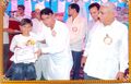 प्रथम जिला स्तरीय प्रतिभा सम्मान समारोह चुरू दिनांक 17.10.2010 में कुमारी प्रतिभा मुहाल पुत्री जगदीश प्रसाद मुहाल कडवासर को सम्मानित करते हुये राधेश्याम गोदारा, प्रदेशाध्यक्ष अखिल भारतीय जाट महासभा राजस्थान, साथ में प्रो. घासीराम महिया, फ़्रांसा एवं साफा कामरेड किशन सिंह कसवां - गाँव लादड़िया, समारोह के अध्यक्ष
