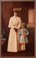 The Princess of wales ( United Kingdom) with the young Prince Krishan Singh, The king/ Maharaja of Bharatpur Jat kingdom (only independent kingdom of India till 1947), Painting 1906. Photo Courtesy _ Sahil Singh Baliyan[2]