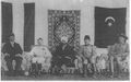 Raja Mahendra Pratap Singh (Great freedom fighter, centre), with (right to left) Maulavi Barkatullah, Werner Otto von Hentig, Kazim Bey, and Walter Röhr. Kabul, 1916. Source - Jat Kshatriya Culture