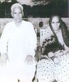 धर्म पत्नी कस्तूरी देवी के साथ रणमल सिंह,1977