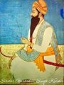 A very rare portrait of Sarao Jat General Sirdar Gurbaksh Singh Kaleka ( 1758 A.D.). He took possession of 84 villages out of which Patiala was one and handed it over to Baba Ala Singh (founder & 1st Maharaja of Patiala state) to establish his capital. Laid the foundation stone of Quila Mubarak. Brother-in- Law of Maharaja Ala Singh. Source - Jat Kshatriya Culture