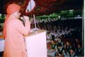 Swami Sumedhanand Saraswati at Gramin Mahila Shikshan Sansthan Sikar:Delivering Lecture