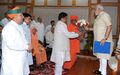 माननीय प्रधानमंत्री श्री नरेन्द्र मोदी जी के साथ स्वामी सुमेधानन्द सरस्वती एवम् राजस्थान के सभी सांसद